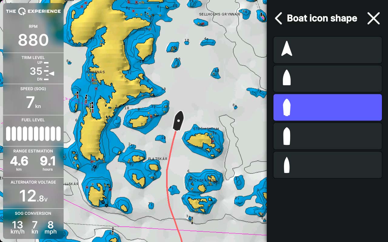 New Buster Q features 2024: boat icon customisation