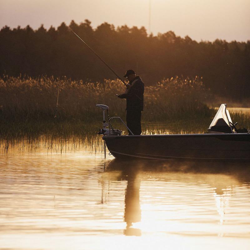 Buster M Fishing with factory-installed angling gear